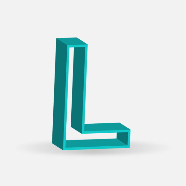 3D Letter L Frame Design