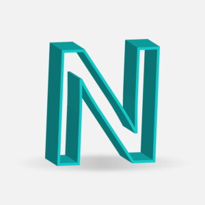 3D Letter N Frame Design