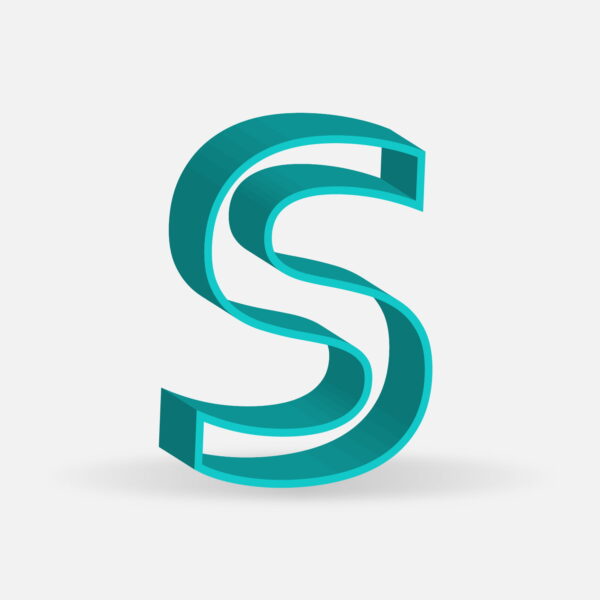3D Letter S Frame Design