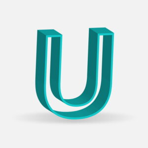 3D Letter U Frame Design