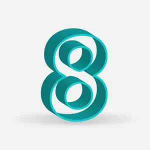 3D Number Eight Frame Design