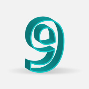 3D Number Nine Frame Design