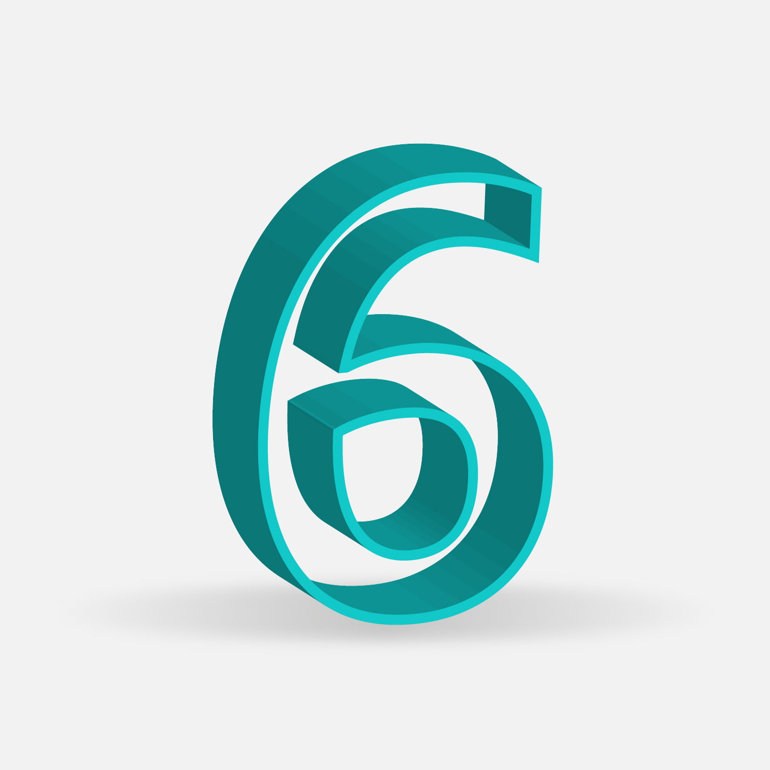 3D Number Six Frame Design