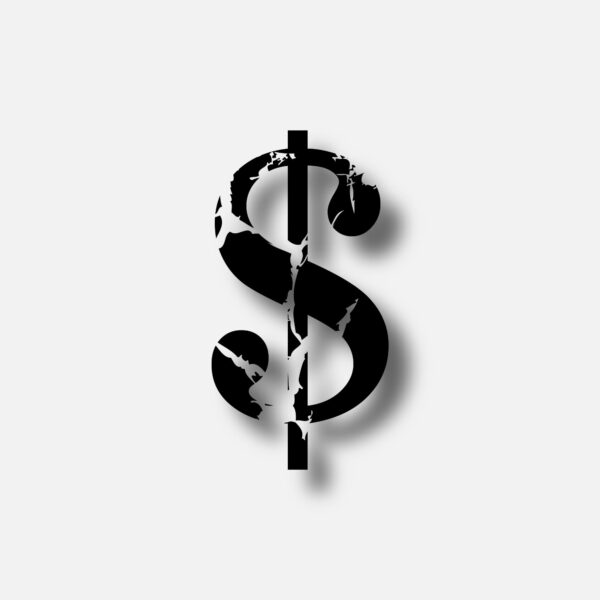 Dollar Symbol With Horror Scar