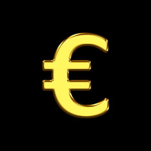 Euro Symbol Gold Bar