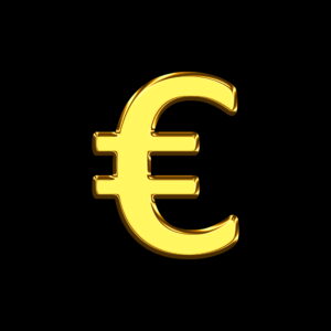 Euro Symbol Gold Bar