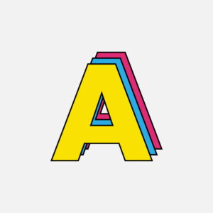Letter A Tricolor Design