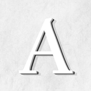 Letter A White Color Design