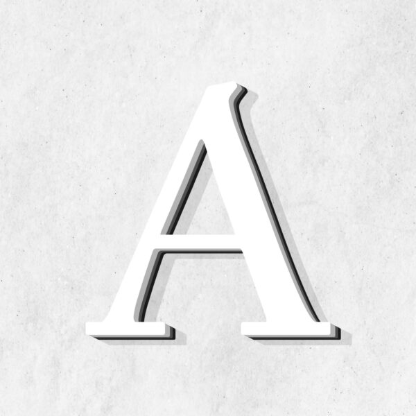 Letter A White Color Design