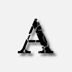 Letter A With Horror Scar