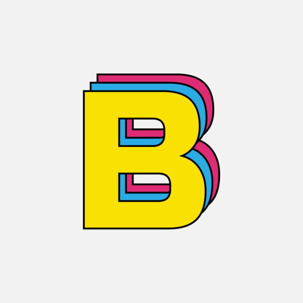 Letter B Tricolor Design