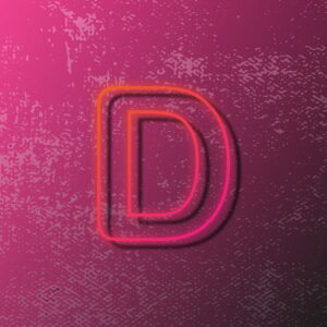 Letter D Outline Design