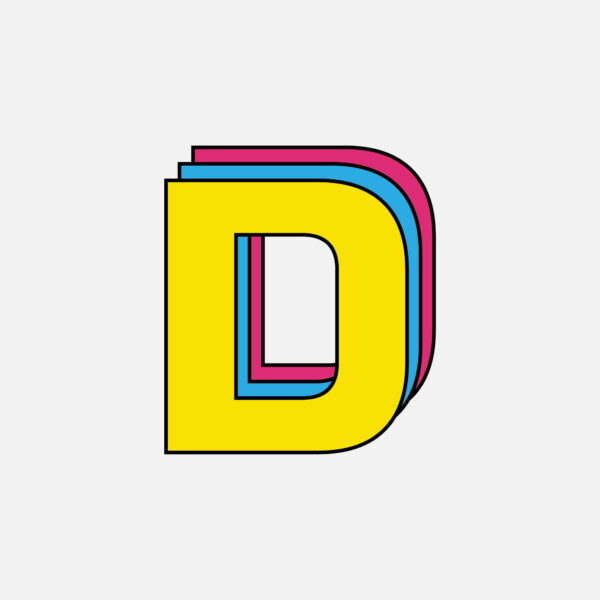 Letter D Tricolor Design