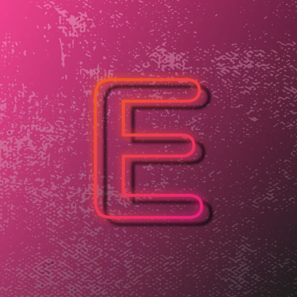 Letter E Outline Design