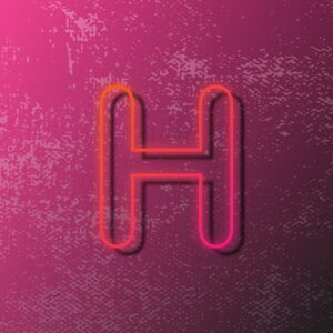 Letter H Outline Design