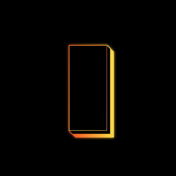 Letter I Neon Glow Effect
