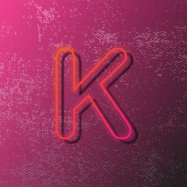 Letter K Outline Design