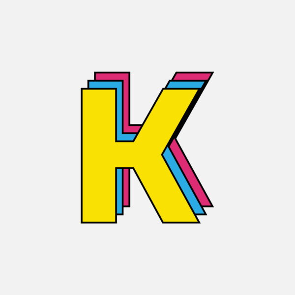 Letter K Tricolor Design