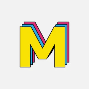 Letter M Tricolor Design