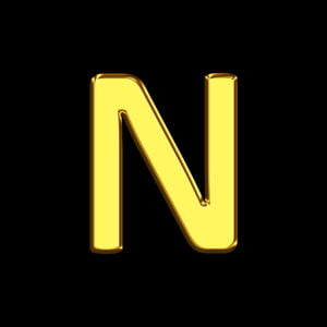 Letter N Gold Bar