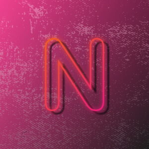 Letter N Outline Design