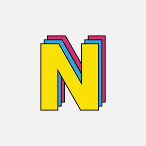 Letter N Tricolor Design