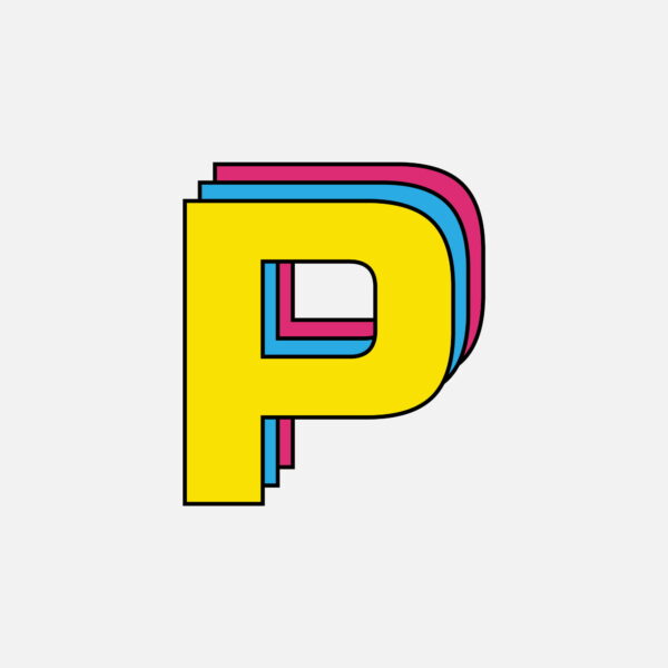 Letter P Tricolor Design