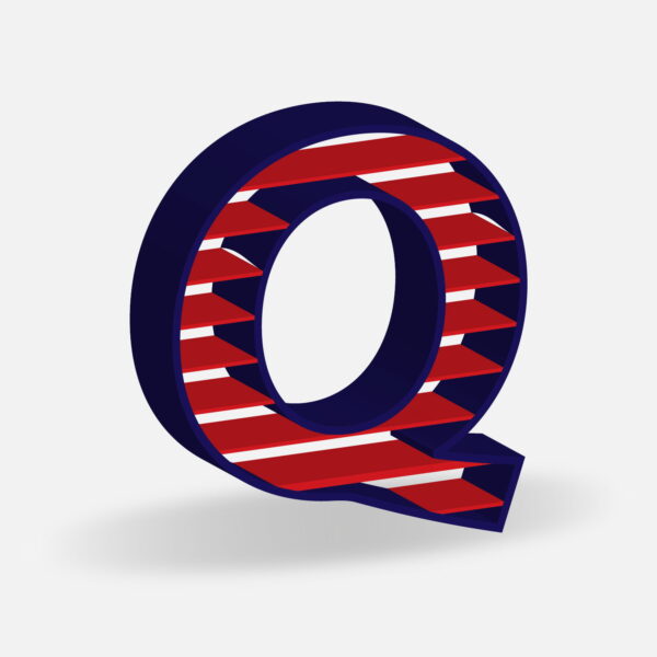Letter Q Shutter Louvre Design