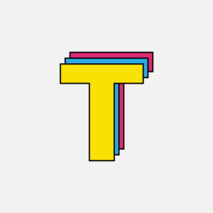Letter T Tricolor Design