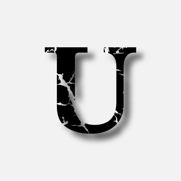 Letter U With Horror Scar