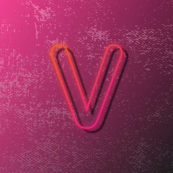 Letter V Outline Design