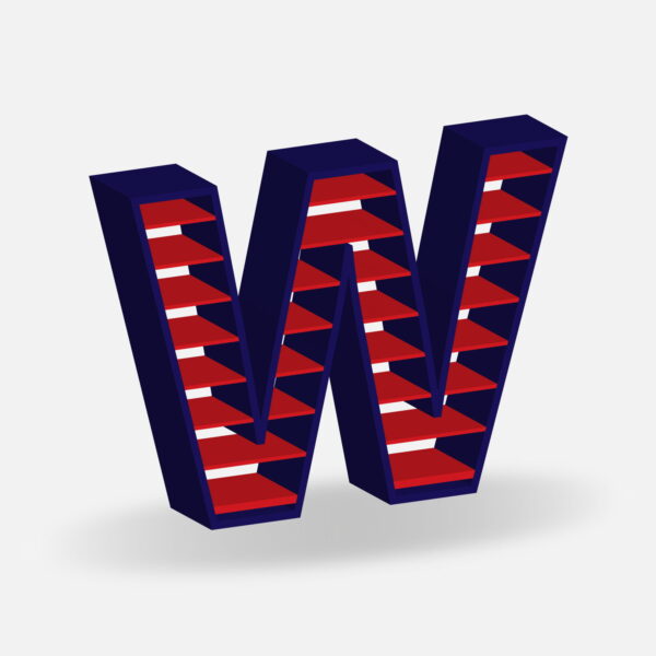 Letter W Shutter Louvre Design