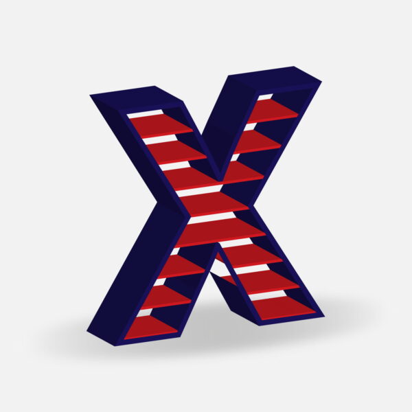 Letter X Shutter Louvre Design