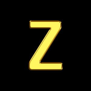 Letter Z Gold Bar