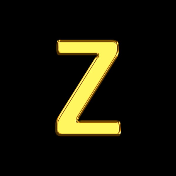 Letter Z Gold Bar