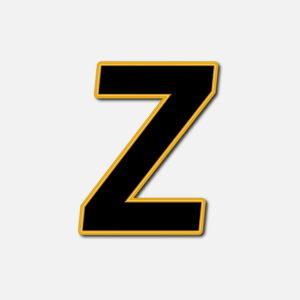 Letter Z With Golden Border