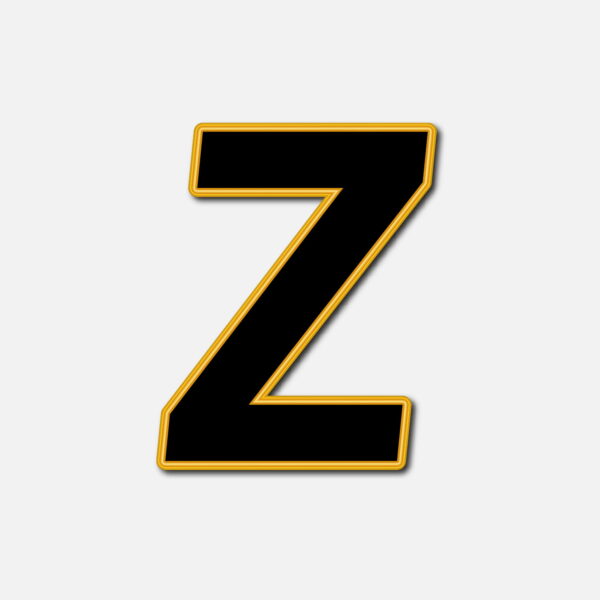 Letter Z With Golden Border