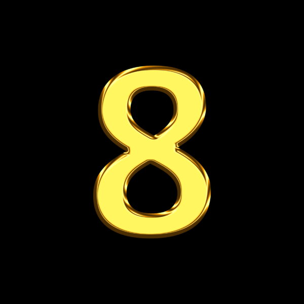 Number Eight Gold Bar