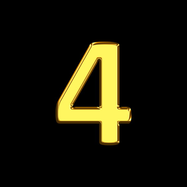 Number Four Gold Bar