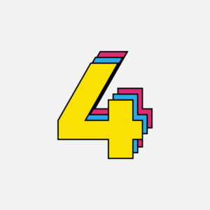 Number Four Tricolor Design