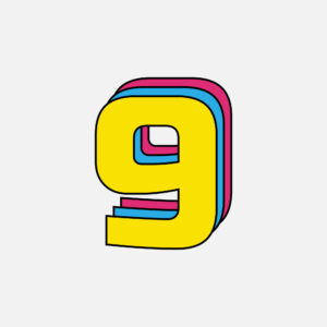 Number Nine Tricolor Design