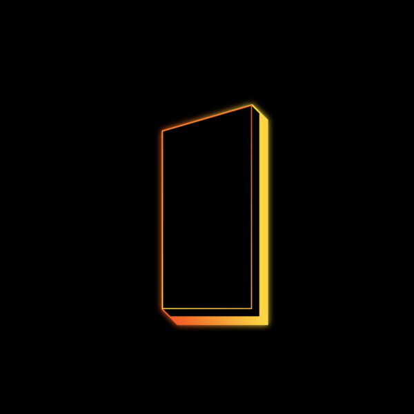 Number One Neon Glow Effect