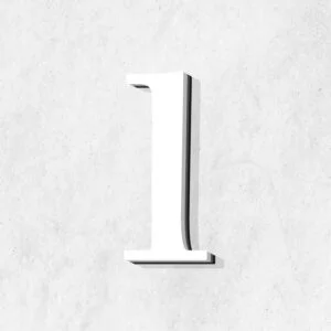 Number One White Color Design