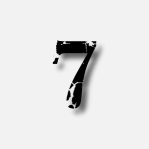 Number Seven With Horror Scar