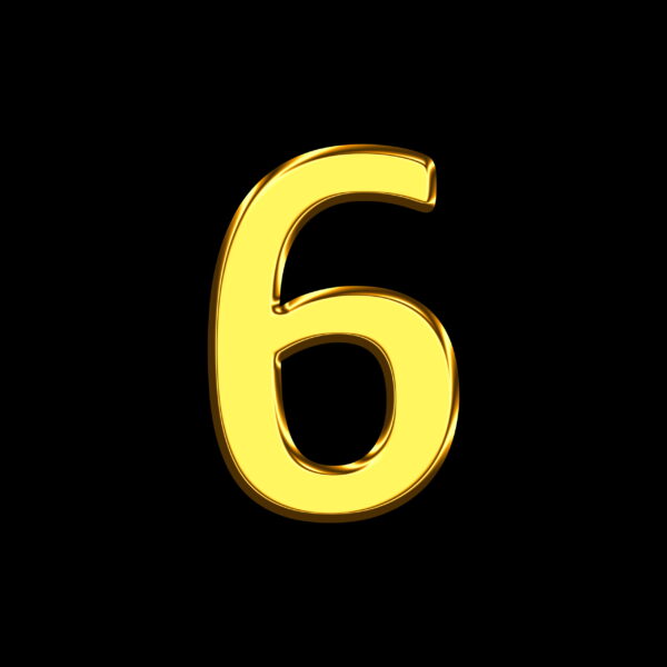 Number Six Gold Bar