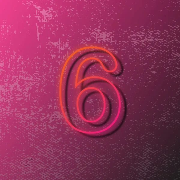 Number Six Outline Design