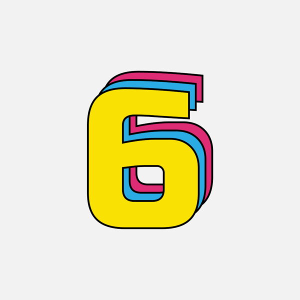 Number Six Tricolor Design