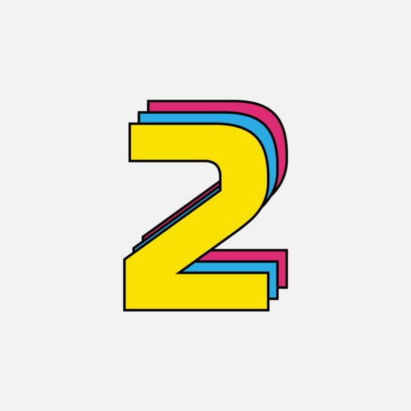 Number Two Tricolor Design