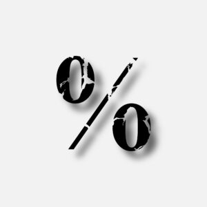 Percentage Symbol With Horror Scar