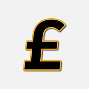 Pound Symbol With Golden Border
